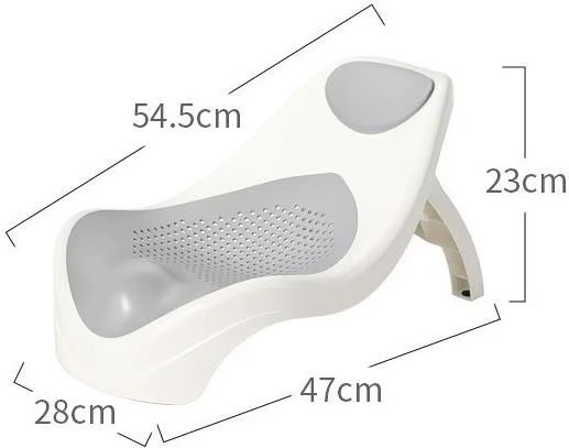 Little Mom Foldable Baby Bath with Thermometer Gray
