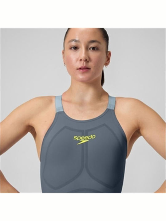 Speedo Lzr Pure Valor 2.0 Openback Kneeskin Αγωνιστικό Ολόσωμο Μαγιό Μπλε