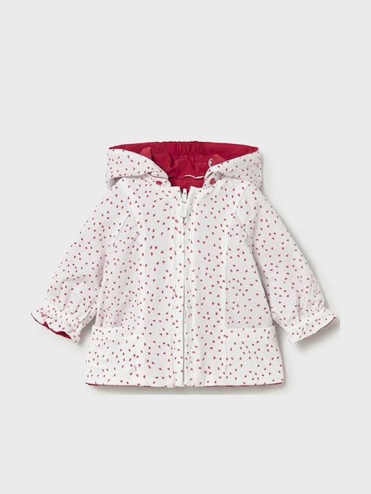 Kids Casual Waterproof Jacket with Hood Red
