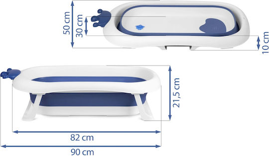 Little Mom Faltbare Babybadewanne Blau