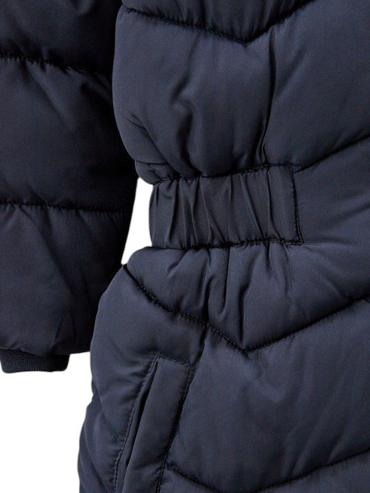 Kids' Parka Long with Hood Navy Blue