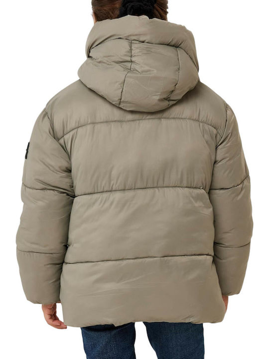 Kids' Casual Jacket Short with Hood Green JI1159026G