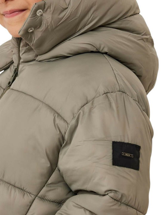 Kids' Casual Jacket Short with Hood Green JI1159026G