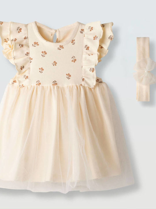 Kinderkleid Tüll Beige