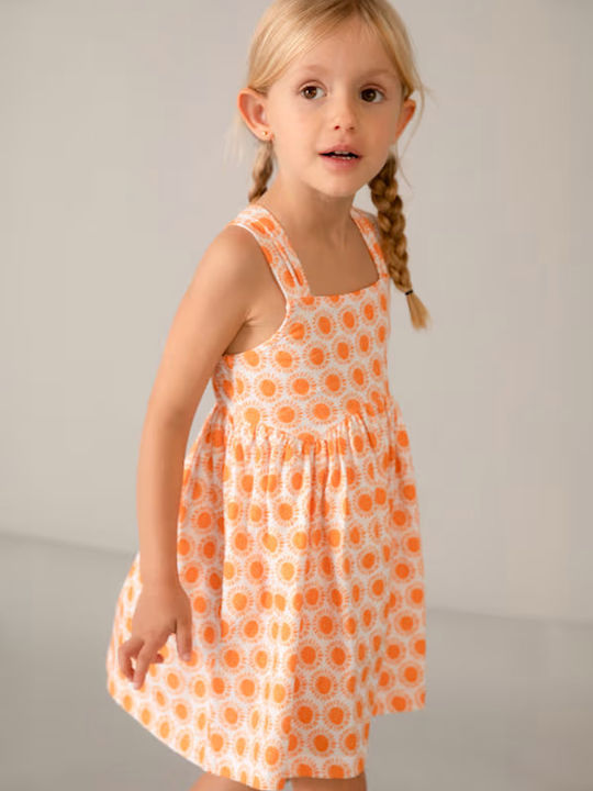 Girls Dress Sleeveless Orange