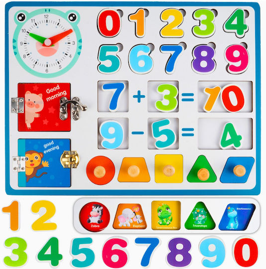 MalPlay Educational Game Letters & Numbers made of Wood