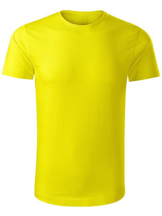 Malfini Ανδρικό Διαφημιστικό T-shirt Κοντομάνικο Lemon