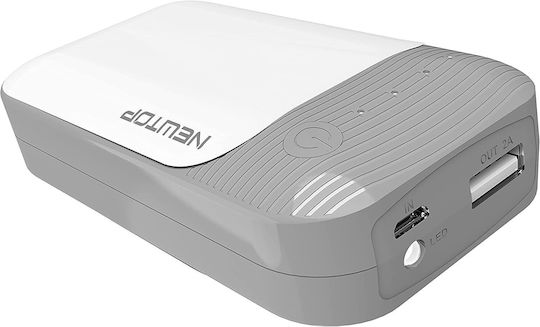 Newtop PB18 Power Bank 5200mAh με Θύρα USB-A Λευκό / Γκρι