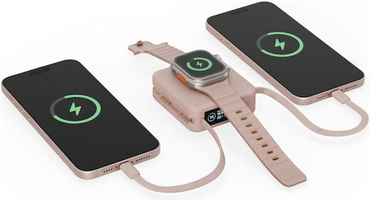 Energea Magpac Mini Plus MagSafe Power Bank 10000mAh 20W με Θύρα USB-C Ροζ