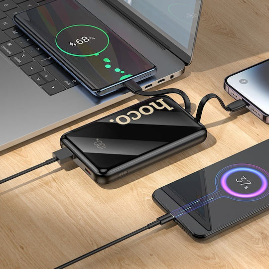 Hoco Q37 Power Bank 10000mAh 22.5W with USB-A Port and USB-C Port Power Delivery Black