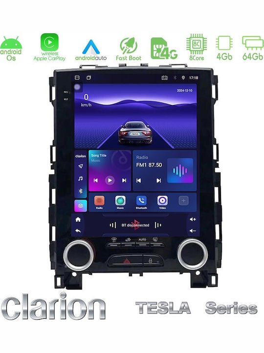 Clarion Car Audio System for Renault Megane 2016-2022 Bluetooth USB AUX Wi-Fi GPS Apple CarPlay Android Auto