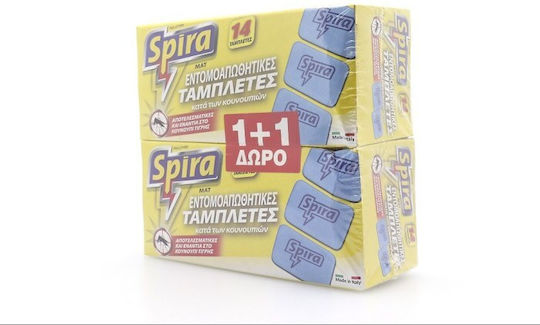 Spira Yellow Mat Εντομοαπωθητικές Ταμπλέτες για Κουνούπια 14 tabs 2τμχ
