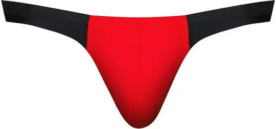 Hot Mesh Bong Thong Ανδρικό Micro Mesh String Εσώρουχο Uplift Pouch L Xl Μαύρο Κόκκινο