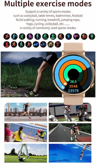 Microwear CY700 Smartwatch με Παλμογράφο (Χρυσό)
