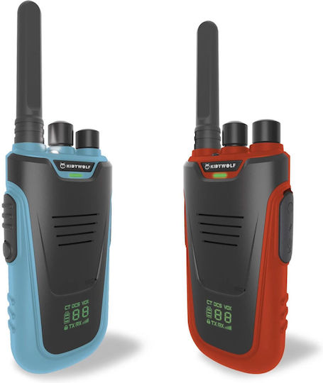 Kidywolf Kidytalk Walkie Talkie με Μονόχρωμη Οθόνη Σετ 2τμχ Blue/Red