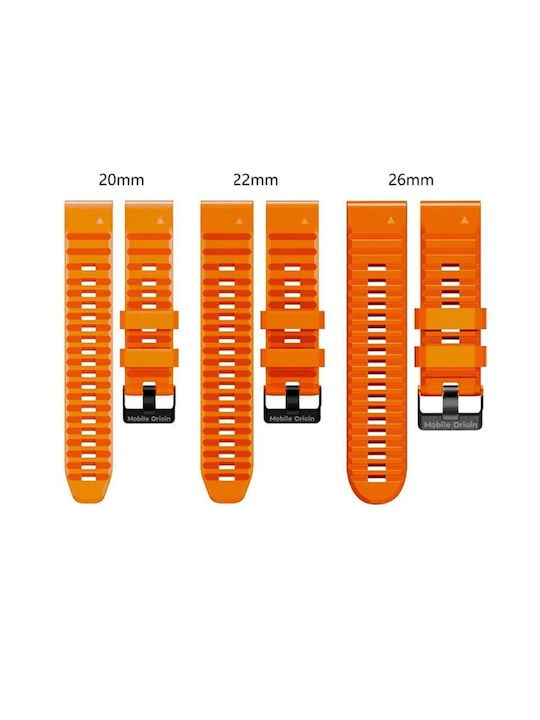 Mobile Origin Einfaches Silikon Tragbare Bänder 22mm Orange Mo-ess-22-org
