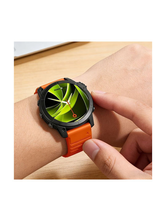 Mobile Origin Einfaches Silikon Tragbare Bänder 22mm Orange Mo-ess-22-org