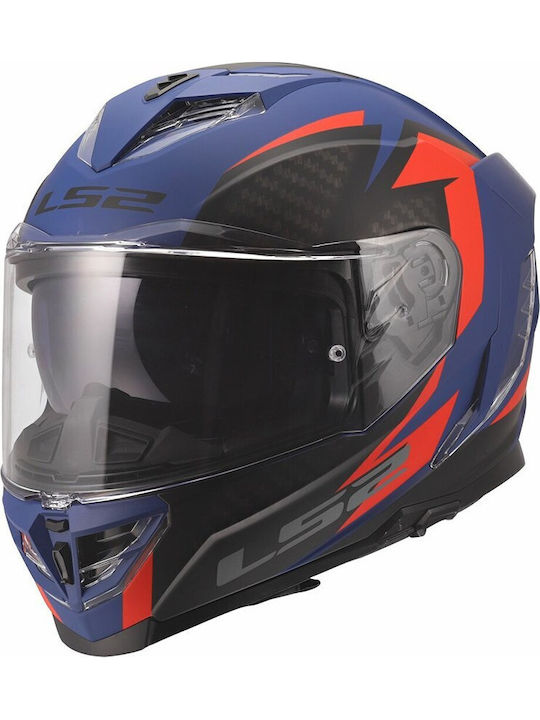 LS2 FF818 Storm III Dynamo Blue/Red Motorcycle Helmet Full Face ECE 22.06 1600gr with Pinlock and Sunvisor