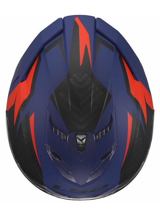 LS2 FF818 Storm III Dynamo Blue/Red Motorcycle Helmet Full Face ECE 22.06 1600gr with Pinlock and Sunvisor