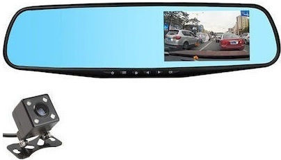1080P Mirror Car DVR Set with Rear Camera, 4.3" Display with Clip
