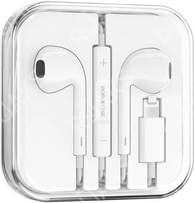 Borofone BM85 Max Earbuds Handsfree με Βύσμα USB-C Λευκό