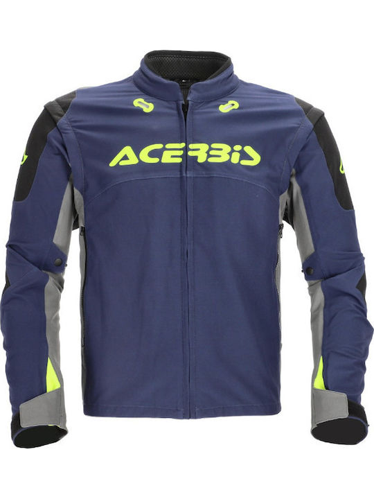 Acerbis Rally race Χειμερινό Ανδρικό Μπουφάν Μηχανής Αδιάβροχο Blue/Yellow