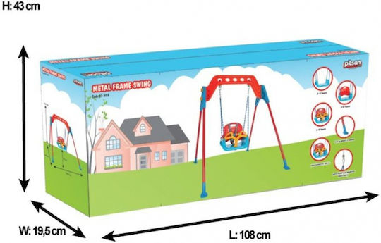 Pilsan Metal Hanging Swing 123.5x146.5x135cm Blue