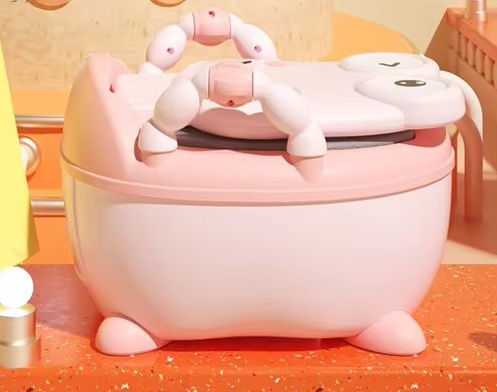 Little Mom Potties Toilet with Lid Pink