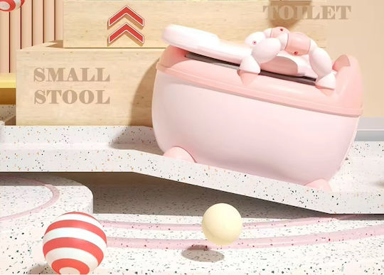 Little Mom Potties Toilet with Lid Pink