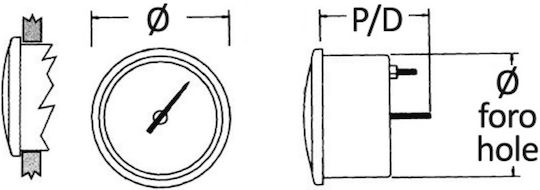 Όργανο Καυσίμου Λευκό Inox - 240-33ohm