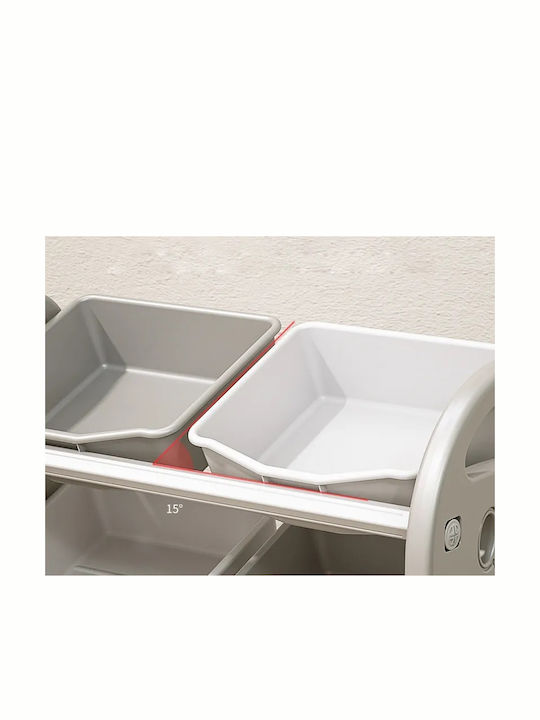 Sistem de Depozitare Jucării din Țesătură Verde 77x66x32cm 1buc