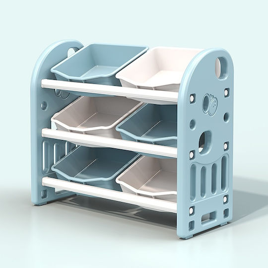 Sistem de Depozitare Jucării din Țesătură Albastru 77x66x32cm 1buc