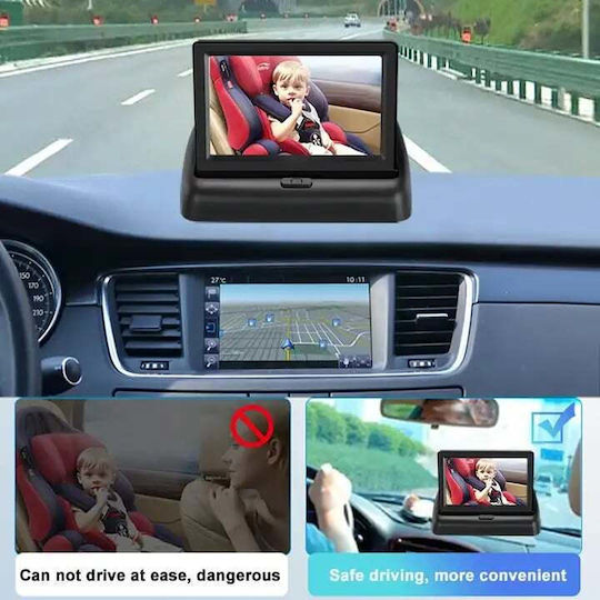 4-Zoll Rückfahrkamera-Bildschirm für Dashboard Auto