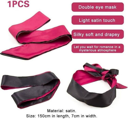 Smd Prime Instinct BDSM Satin Band Blindfold Satin Eye Mask 150cm Black Red