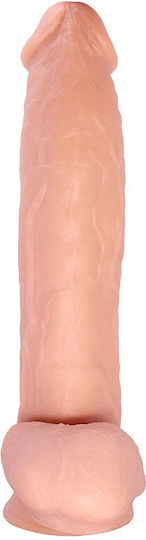 Smd Great White King Sized Dildo Realistic Penis Replica With Scrotum Suction Cup Premium Tpe 31.5cm Flesh