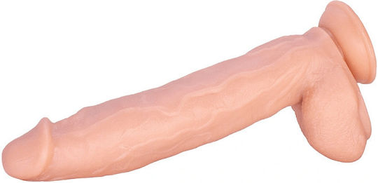 Smd Great White King Sized Dildo Realistic Penis Replica With Scrotum Suction Cup Premium Tpe 31.5cm Flesh