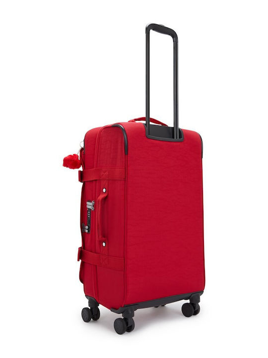 Kipling Spontaneous Valiză Medie De Călătorie Roșie Ruby Cu 4 Roți Înălțime 66 Cm