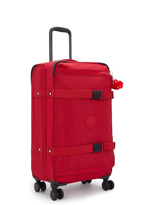 Kipling Spontaneous Μεσαία Βαλίτσα Ταξιδίου Ruby Red με 4 Ρόδες Ύψους 66εκ.