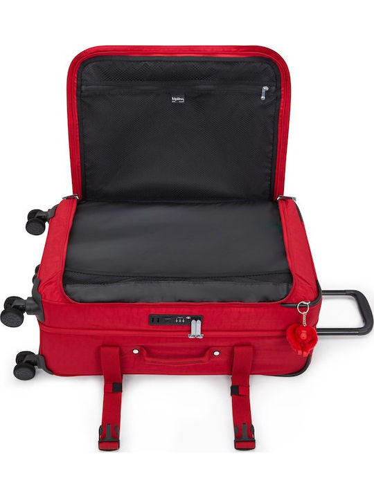 Kipling Spontaneous Μεσαία Βαλίτσα Ταξιδίου Ruby Red με 4 Ρόδες Ύψους 66εκ.
