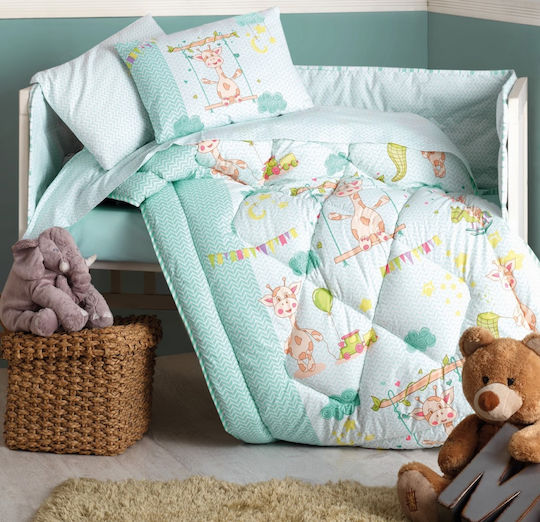Cotton Box Set Pentru Patut Green 6buc piese