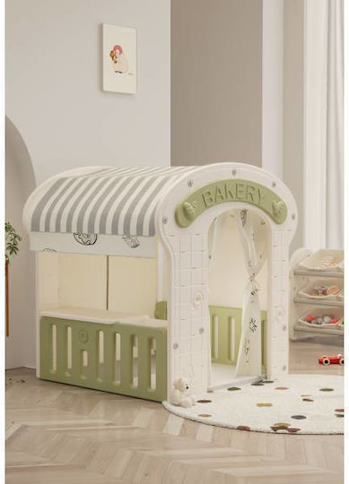 Căsuță De Joacă Pentru Copii Multifuncțională Verde 98x92x115cm