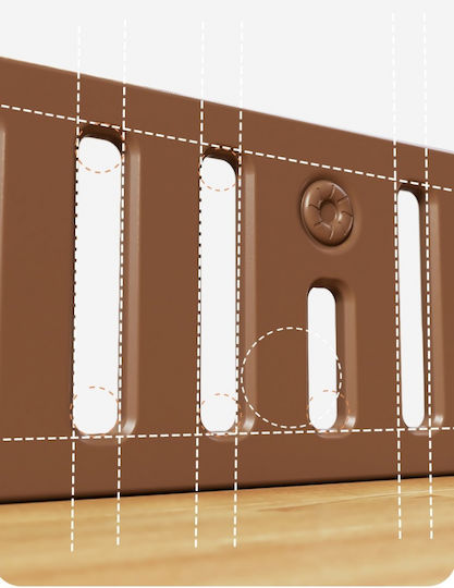 Căsuță De Joacă Pentru Copii Multifuncțională De Culoare Cafenie 115x92x98cm