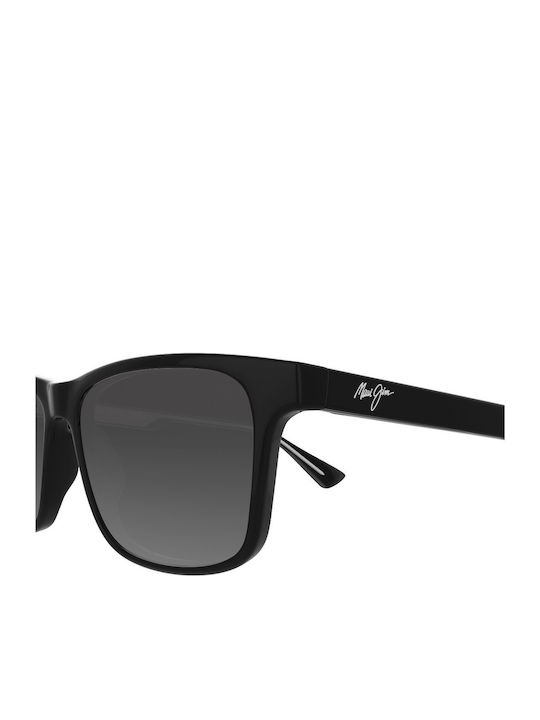 Maui Jim Men's Sunglasses with Black Plastic Frame and Black Lens okinaGS587-02