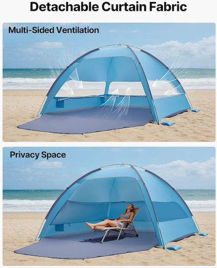 Vevor Strandszene Für 6 Personen Blau