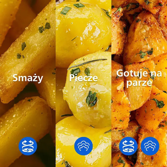 Philips Ovi Air Fryer 7.2lt Μαύρο
