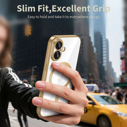 Techsuit Luxury Crystal Umschlag Rückseite Transparent (iPhone 17)