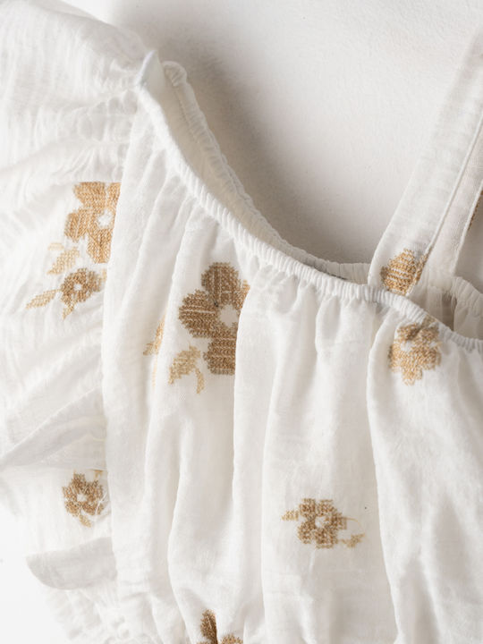Kids' Set with Shorts Summer 2pcs Beige-white