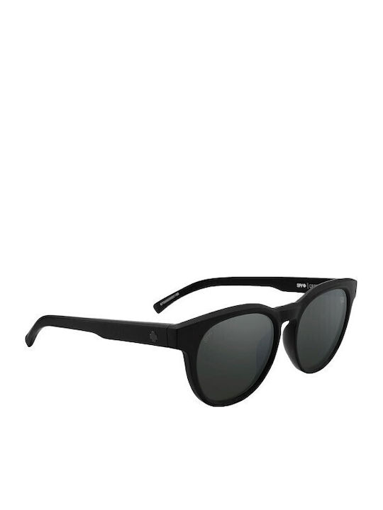 Spy Matte Unisex Ochelari De Soare Cu Ramă Neagră Din Plastic Și Lentilă Polarized Neagră Oglindă