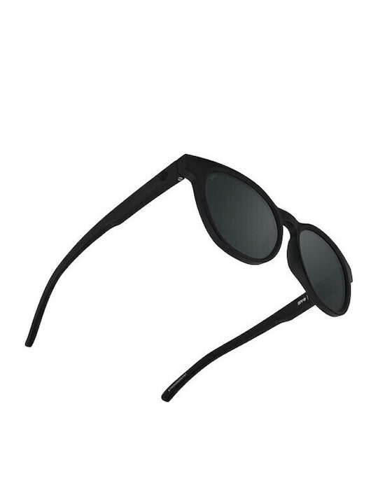 Spy Matte Unisex Ochelari De Soare Cu Ramă Neagră Din Plastic Și Lentilă Polarized Neagră Oglindă