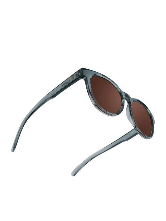 Unisex Sonnenbrille mit Gray Gestell und Gray Polarisiert Linse